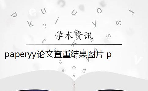 paperyy论文查重结果图片 paperYY论文查重有收费吗？