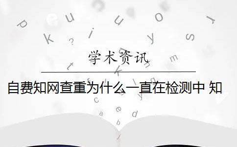 自费知网查重为什么一直在检测中 知网查重官方检测费用标准是多少？