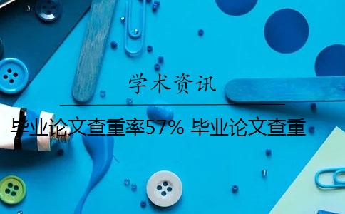 畢業(yè)論文查重率57% 畢業(yè)論文查重率是多少？