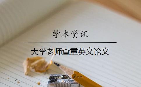 大學老師查重英文論文