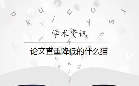 论文查重降低的什么猫