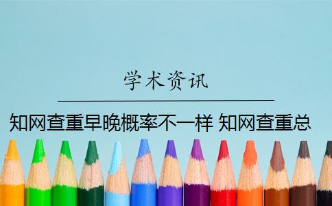 知網(wǎng)查重早晚概率不一樣 知網(wǎng)查重總重復(fù)率是多少？