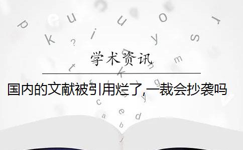 国内的文献被引用烂了,一裁会抄袭吗？