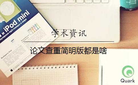 論文查重簡(jiǎn)明版都是啥