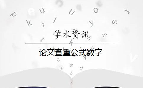 论文查重公式数字