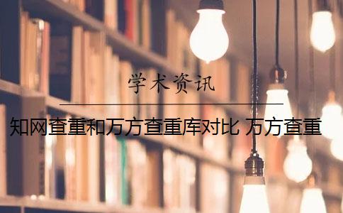 知网查重和万方查重库对比 万方查重和知网查重哪个好？