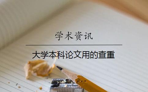 大学本科论文用的查重
