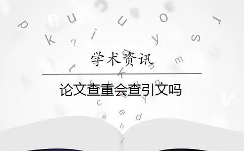 论文查重会查引文吗