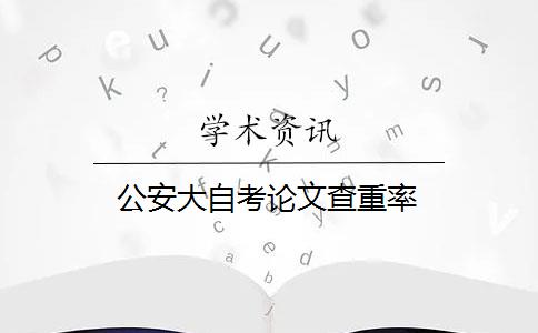 公安大自考论文查重率