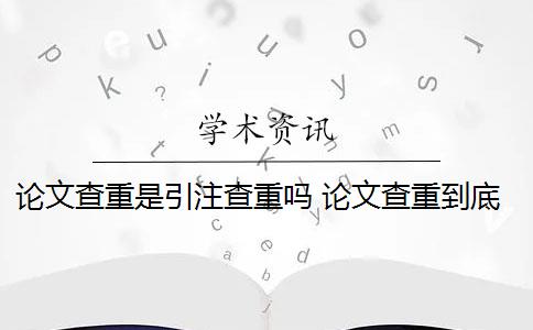 论文查重是引注查重吗 论文查重到底是怎么查的？