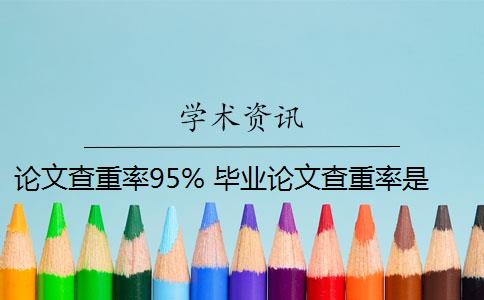 论文查重率95% 毕业论文查重率是多少？