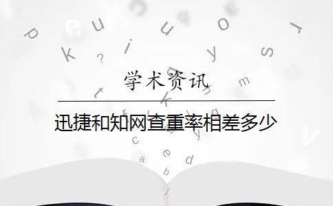 迅捷和知网查重率相差多少