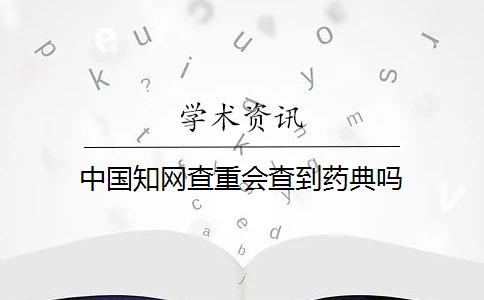 中国知网查重会查到药典吗