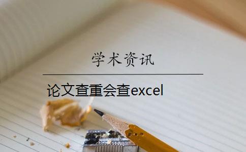 论文查重会查excel