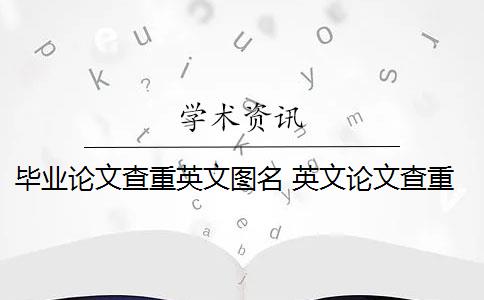 毕业论文查重英文图名 英文论文查重怎么查？