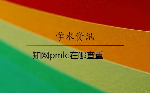 知網(wǎng)pmlc在哪查重