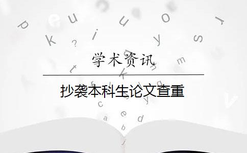 抄袭本科生论文查重