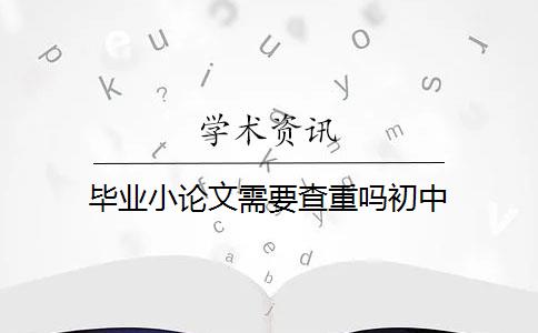 畢業(yè)小論文需要查重嗎初中