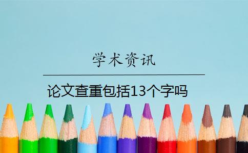 论文查重包括13个字吗