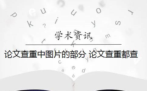 論文查重中圖片的部分 論文查重都查哪些部分內(nèi)容？