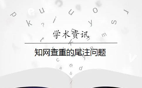知网查重的尾注问题
