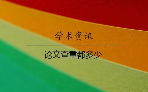 论文查重都多少