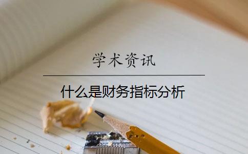 什么是財務(wù)指標(biāo)分析？