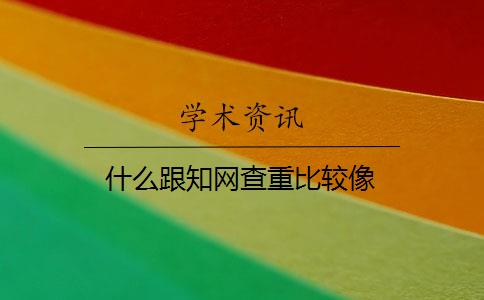 什么跟知网查重比较像 什么跟知网查重比较像