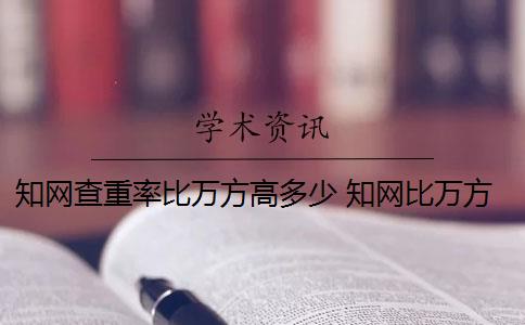 知网查重率比万方高多少 知网比万方查重的重复率相差很大吗？