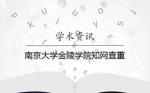 南京大学金陵学院知网查重