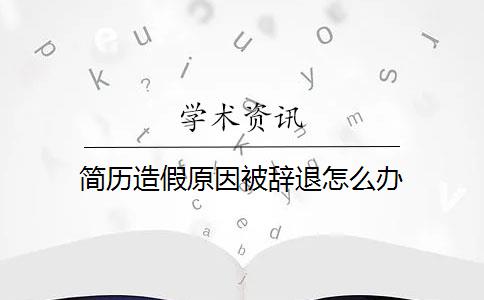 简历造假原因被辞退怎么办？