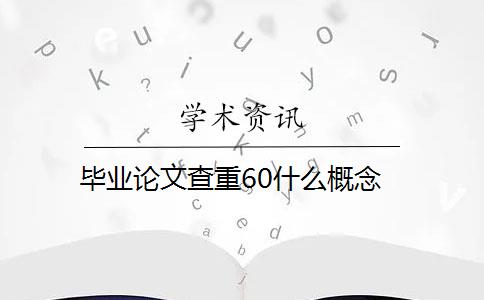 毕业论文查重60什么概念