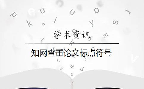 知网查重论文标点符号