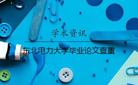东北电力大学毕业论文查重