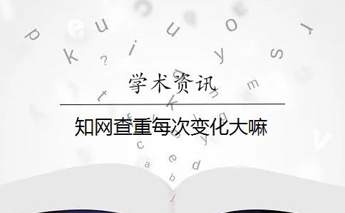 知网查重每次变化大嘛