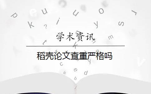 稻壳论文查重严格吗