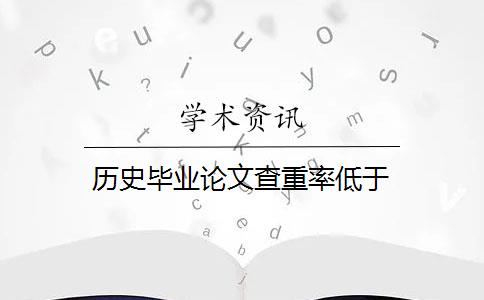 历史毕业论文查重率低于