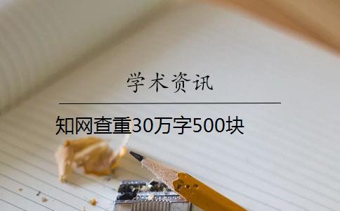 知网查重30万字500块