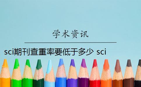 sci期刊查重率要低于多少 sci期刊投稿查重率要求多少合格？