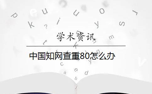 中国知网查重80怎么办