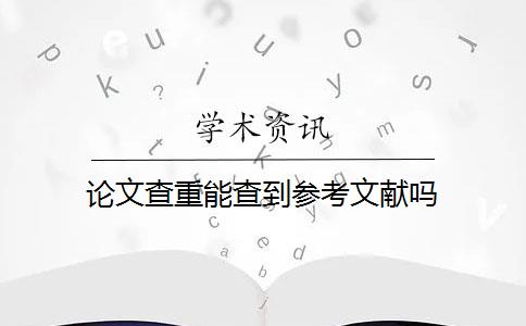 论文查重能查到参考文献吗