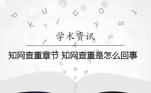 知网查重章节 知网查重是怎么回事？