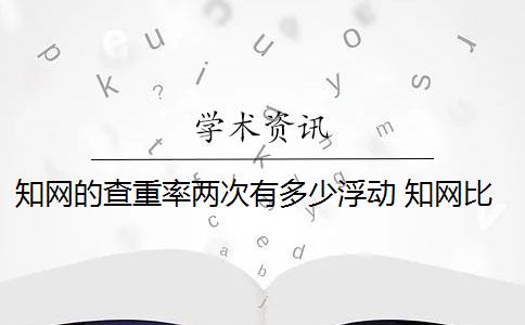 知网的查重率两次有多少浮动 知网比万方查重的重复率相差很大吗？