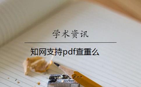 知网支持pdf查重么