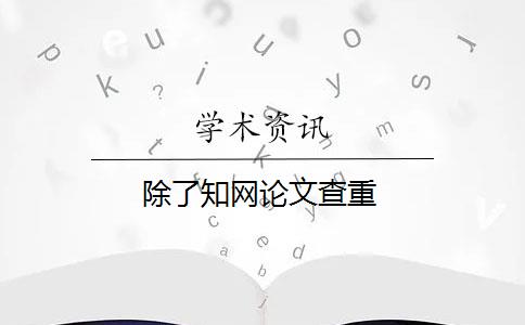 除了知网论文查重